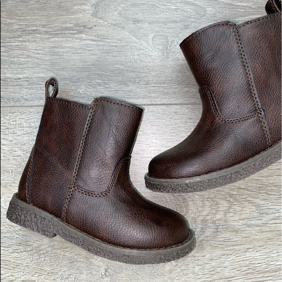 NWOT GAP Chelsea Brown Zip Boots | Cowboy Boots 8T - Picture 6 of 12